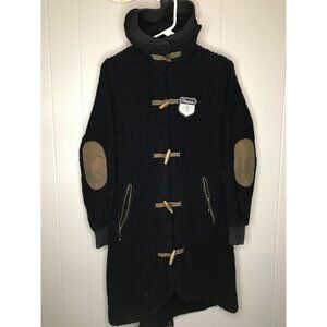 Bergans of Norway 1935 Bergflette Blue Toggle Techno Wool Zip-up Hooded Jacket M